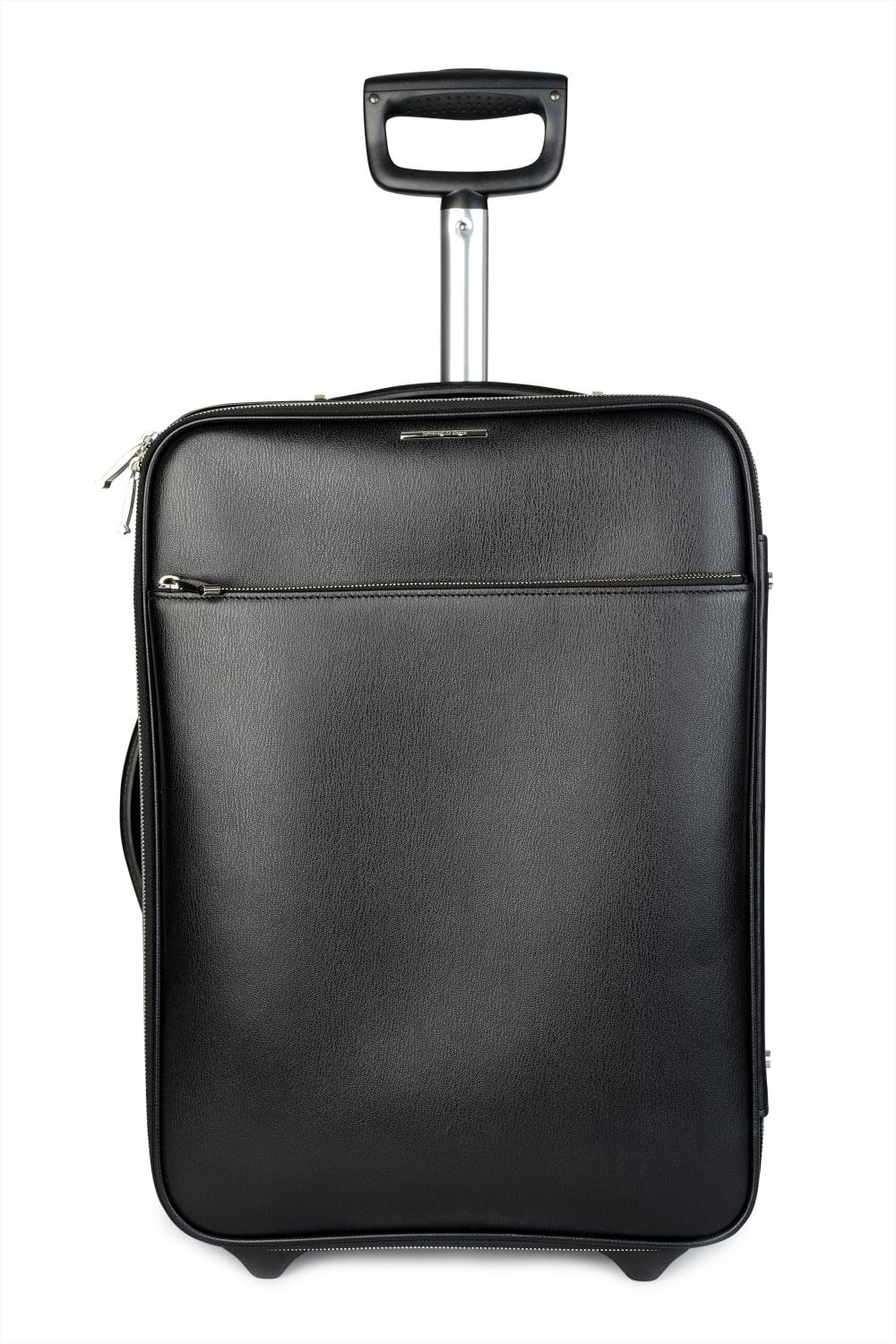 Z ZEGNA Z Zegna Travel Black Leather Trolley Suitcase - Clothing